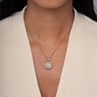 Modernist 21 Carat Opal Orb Diamond Sphere Pendant Necklace
