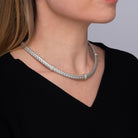 Roberto Coin 18k White Gold Silk Collection Diamond Choker Necklace