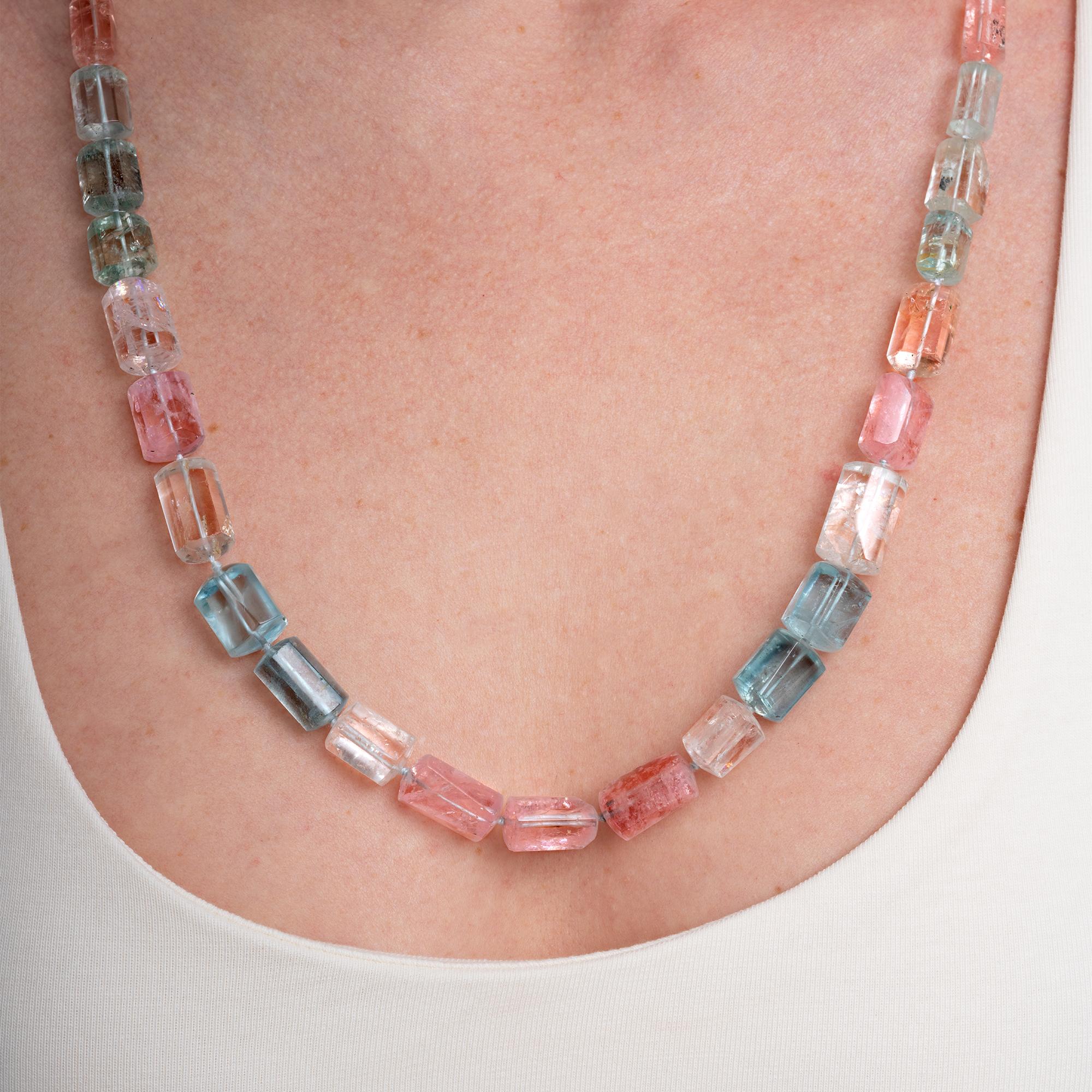 435 Carat Multi Color Raw Aquamarine Specimen Bead Strand