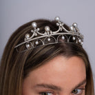 Antique Belle Epoque Style 15 Carat Diamond Pearl and Platinum Tiara