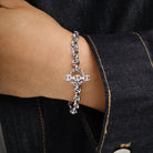 Hoorsenbuhs 18k White Gold Men's Link Toggle Bracelet
