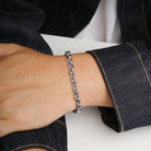 Hoorsenbuhs 18k White Gold Men's Link Toggle Bracelet