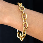 Vintage David Yurman 18k Gold Oval Link Unisex Bracelet