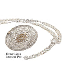 Edwardian 6 Carat Diamond & Pearl Platinum Sautoir Conversion Necklace