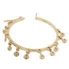 Designer Sonia B Diamond Dangle 14k Gold Hoop Earrings