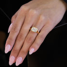 GIA 2.30 Carat Emerald Cut Diamond Bezel Solitaire Engagement Ring