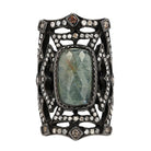 Loree Rodkin Gothic 6 Carat Center Diamond Cuff Cocktail Ring