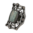Loree Rodkin Gothic 6 Carat Center Diamond Cuff Cocktail Ring
