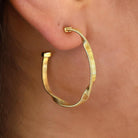Marco Bicego Italian 18k Twisted Hoop Earrings