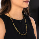 Santos de Cartier 18k Gold Paperclip Necklace Medium Model