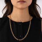 Santos de Cartier 18k Gold Paperclip Necklace Medium Model
