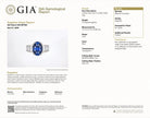 Estate Vintage GIA Certified 6.30 Carat Blue Sapphire & Diamond Ring