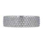 Tiffany & Co 18k White Gold Diamond 5-Row Metro Ring