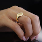 Tiffany & Co Elsa Peretti Diamond Pave 18k Gold East-West Estate Ring