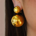 Vintage Tiffany & Co Paloma Picasso 18k Gold Hammered Planets Drop Earrings