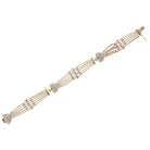 RDY 1990s 18k Gold Designer 2 Carat Pavé Diamond Heart Link Bracelet