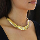 Vintage 80's Tiffany & Co Paloma Picasso Diamond 18k Gold Choker Necklace