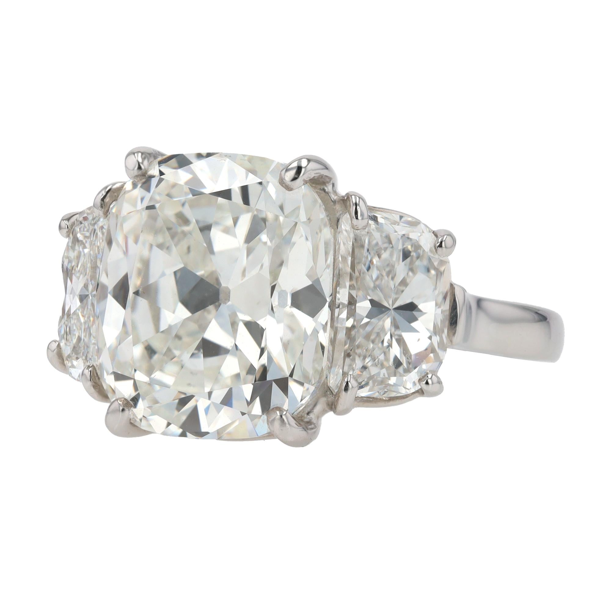 Estate Aletto Bros. GIA 9 Ct Antique Cushion Diamond Engagement Ring