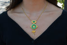 Antique Art Nouveau 24K Gold Imperial Jadeite Necklace