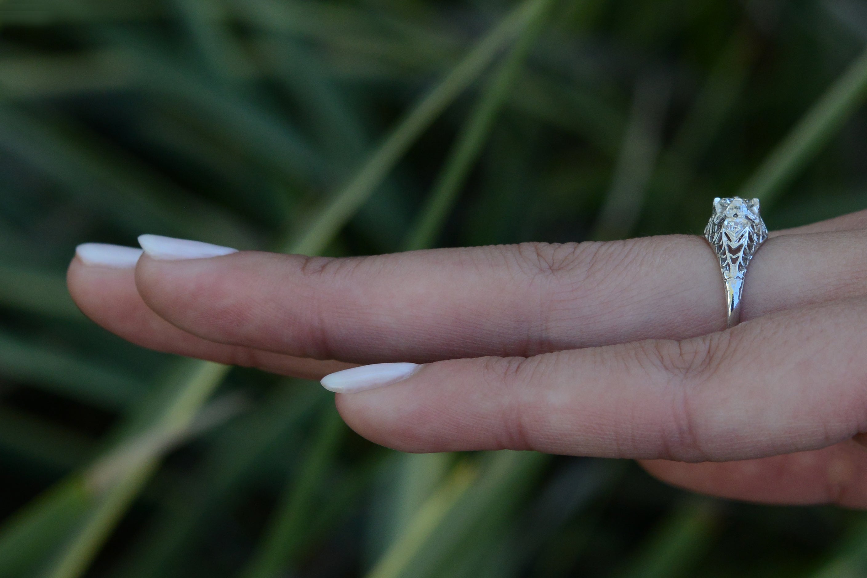 Antique Edwardian Filigree Diamond Engagement Ring