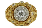 Antique Etruscan Revival Diamond Poison Ring