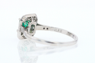 Antique Inspired Colombian Emerald Engagement Ring