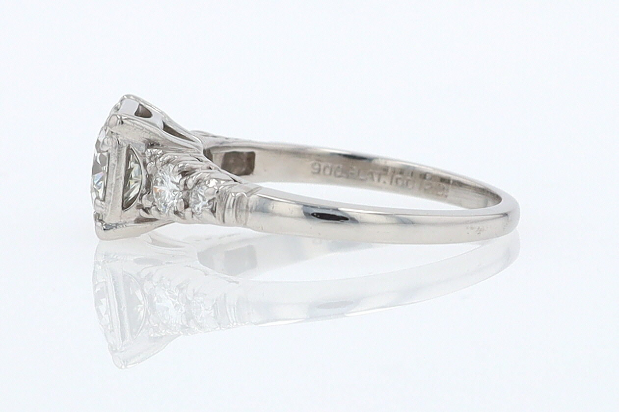 Art Deco 3/4 Carat Diamond Antique Engagement Ring