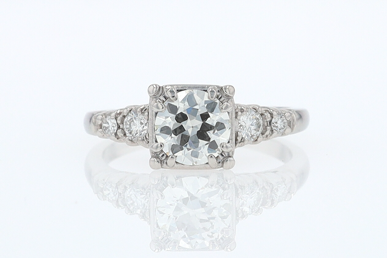 Art Deco 3/4 Carat Diamond Antique Engagement Ring