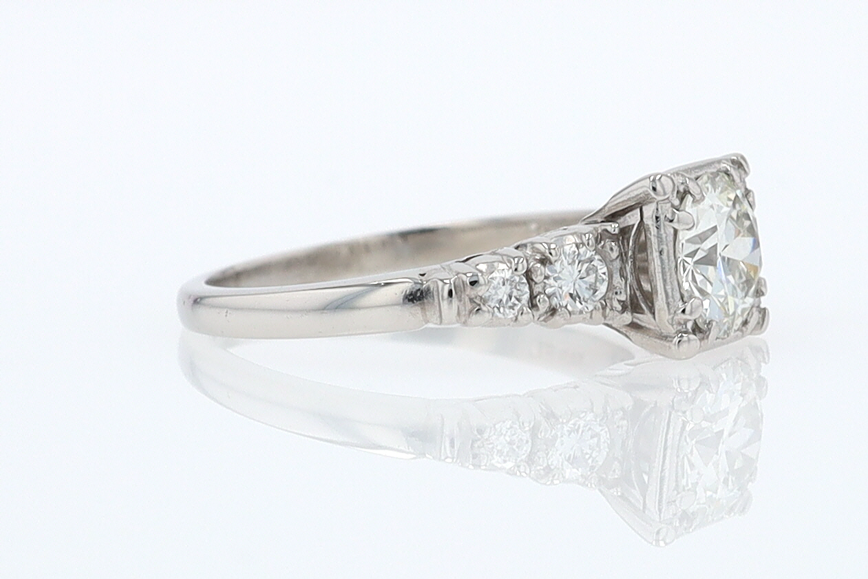 Art Deco 3/4 Carat Diamond Antique Engagement Ring