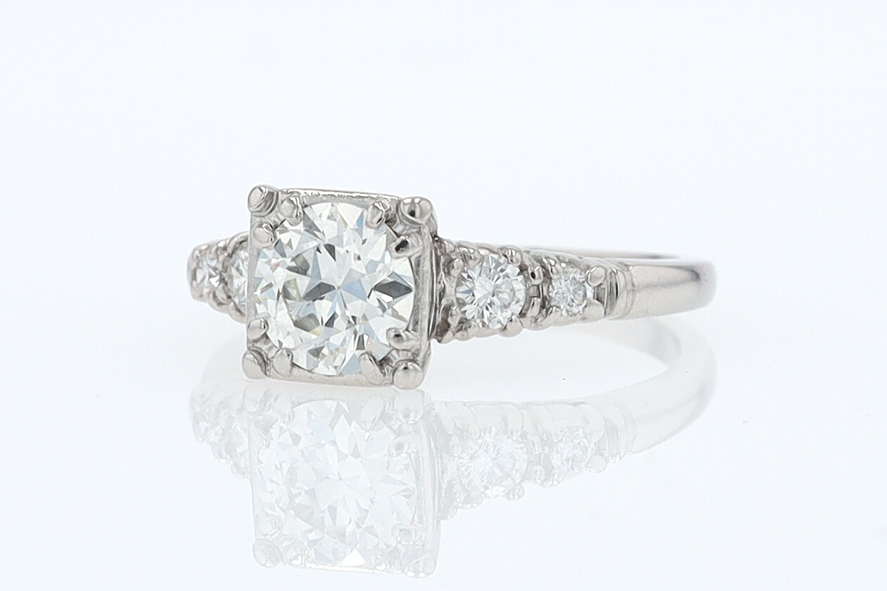 Art Deco 3/4 Carat Diamond Antique Engagement Ring