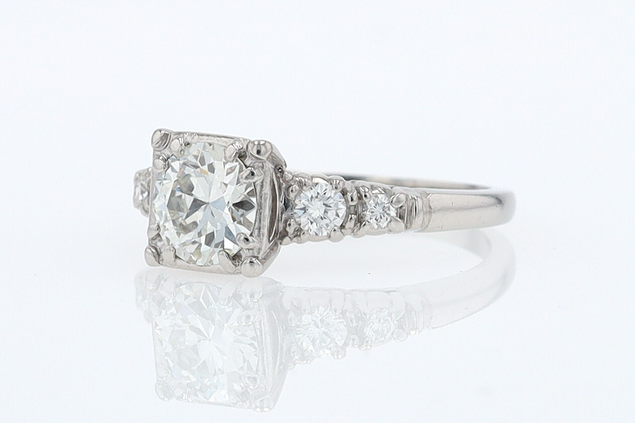 Art Deco 3/4 Carat Diamond Antique Engagement Ring