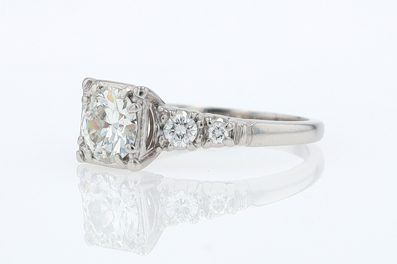 Art Deco 3/4 Carat Diamond Antique Engagement Ring