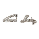 Art Deco Gatsby Era Diamond and Platinum Hoop Earrings