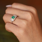 Colombian Emerald Diamond Ring