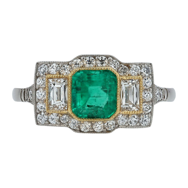 Colombian Emerald Diamond Ring