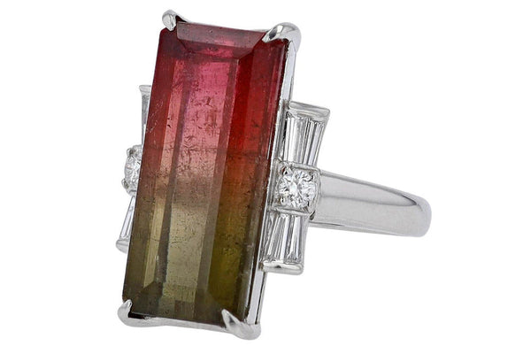 Watermelon Tourmaline Ring