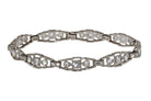 Authentic Art Deco Diamond Platinum Link Bracelet