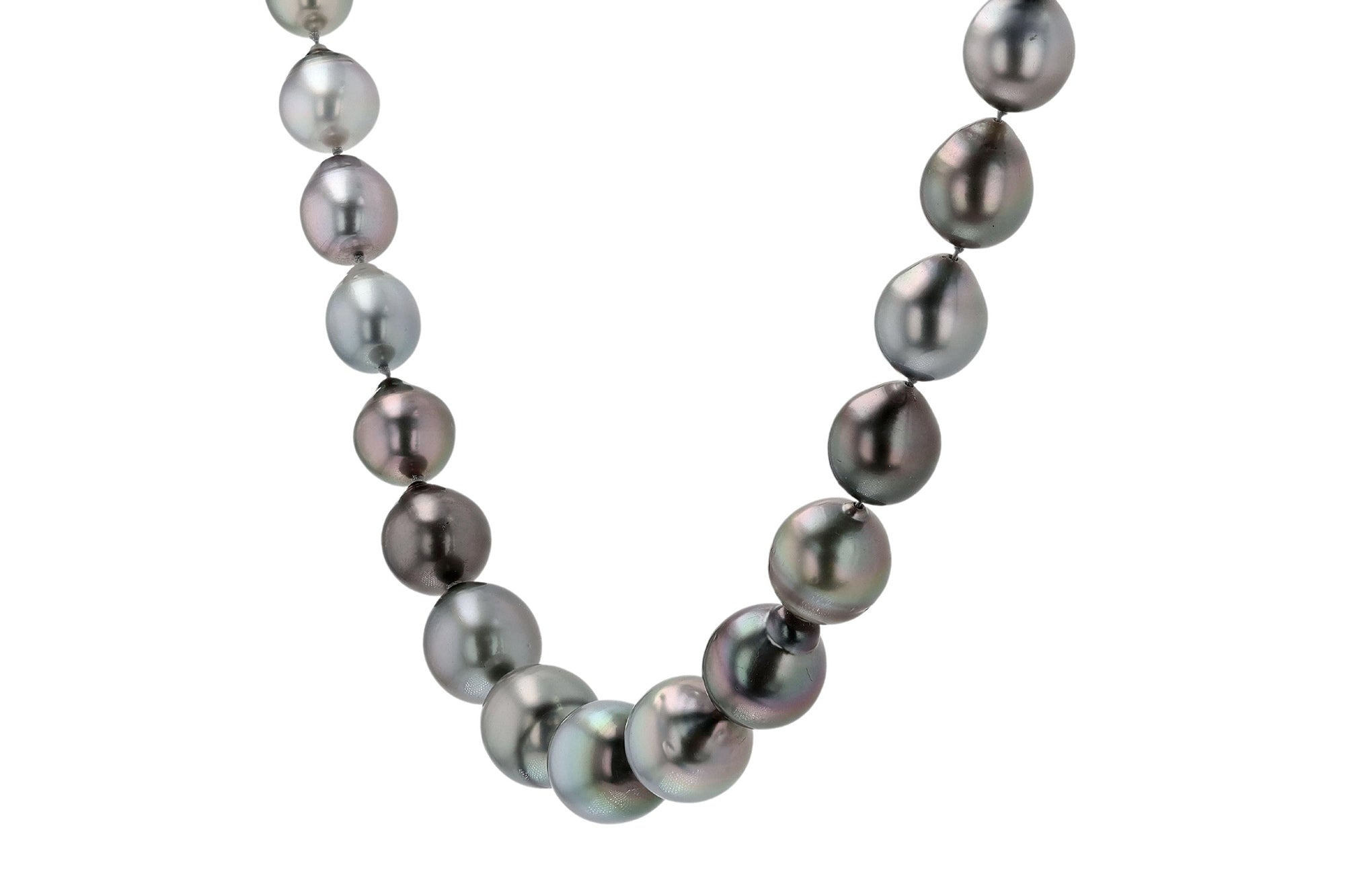 Black Tahitian Pearl Graduated Necklace