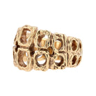 Brutalist 14k Gold Mid-Century Ring