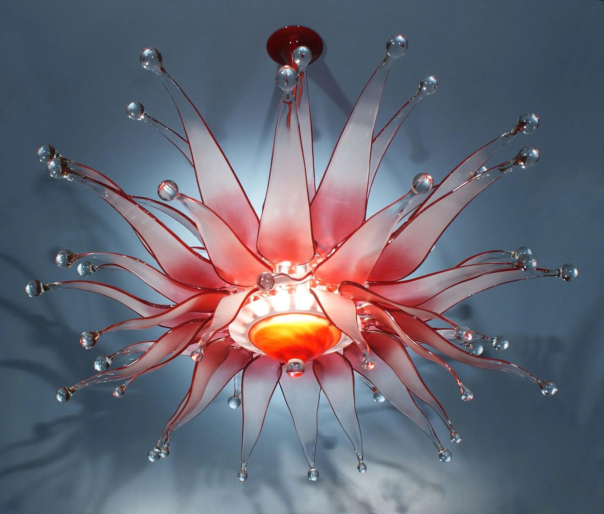 Jester Art Glass Chandelier by Tim Lindeman