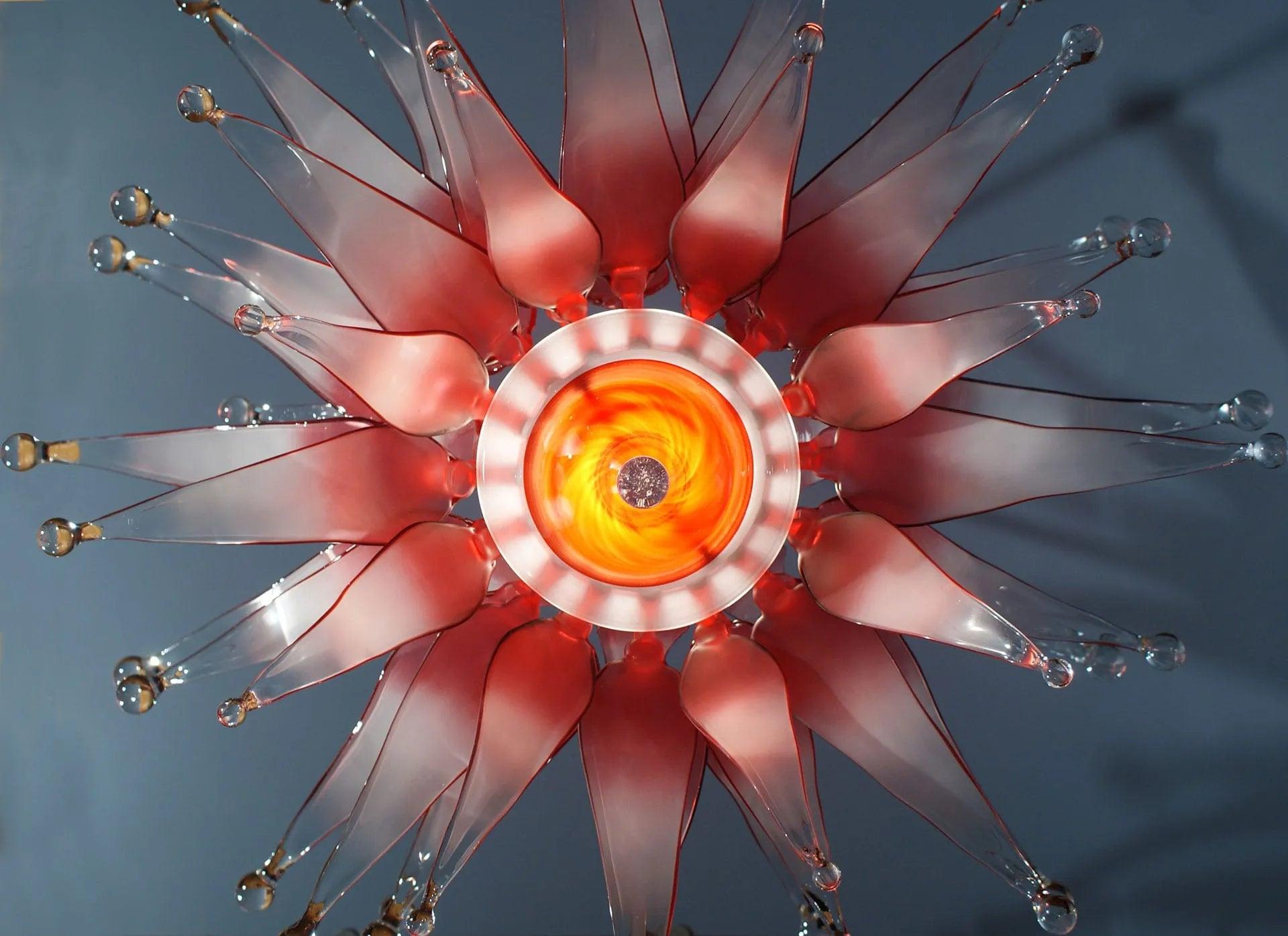 Jester Art Glass Chandelier by Tim Lindeman