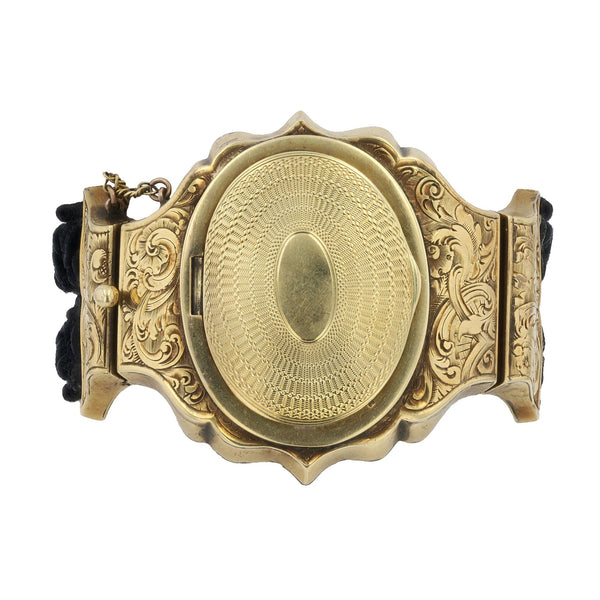 Antique Gold Rush 1850 Victorian Portrait 14k Bracelet