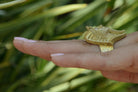 Classic King Tut 18K Gold Ring From Robert Mitchum Estate