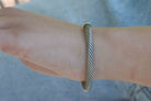 David Yurman Blue Topaz 14K Silver Cable Cuff Bracelet