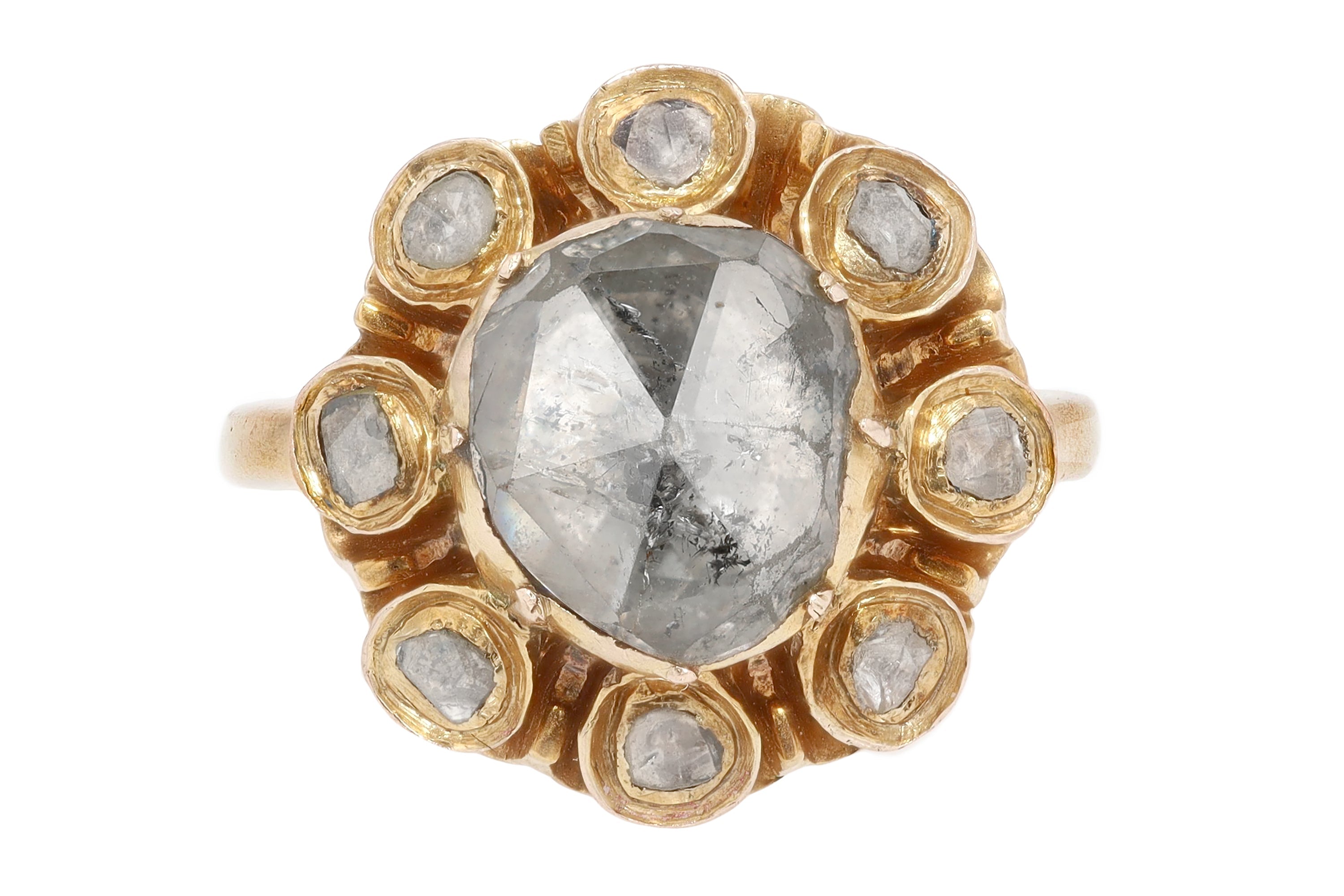 Early 1800s Georgian 2.00 Carat Rose Cut Diamond Ring