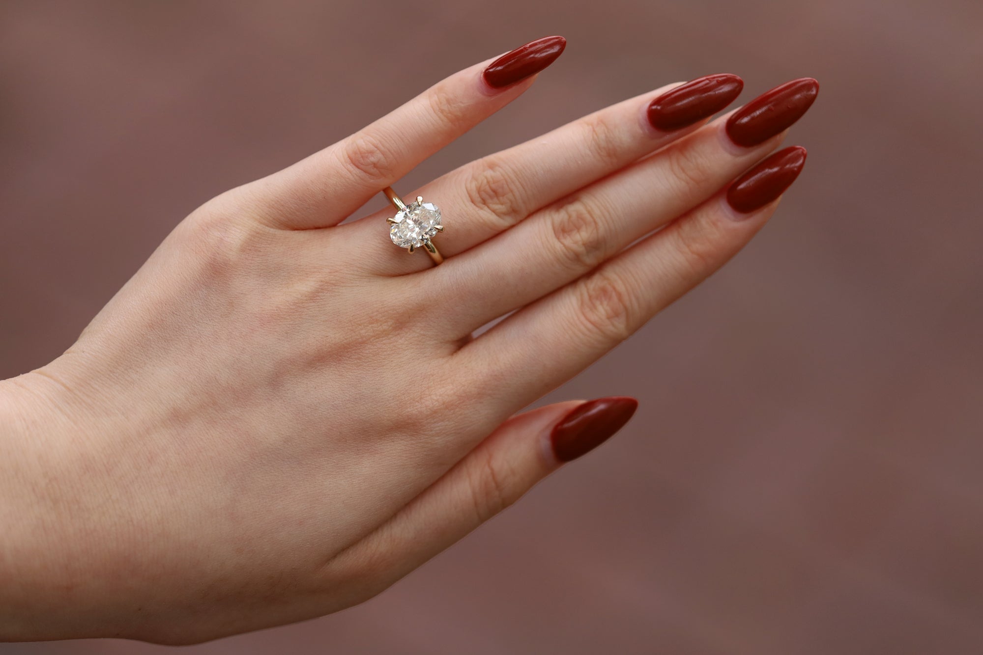 EGL Certified 3.01ct Oval Cut Diamond Engagement Ring