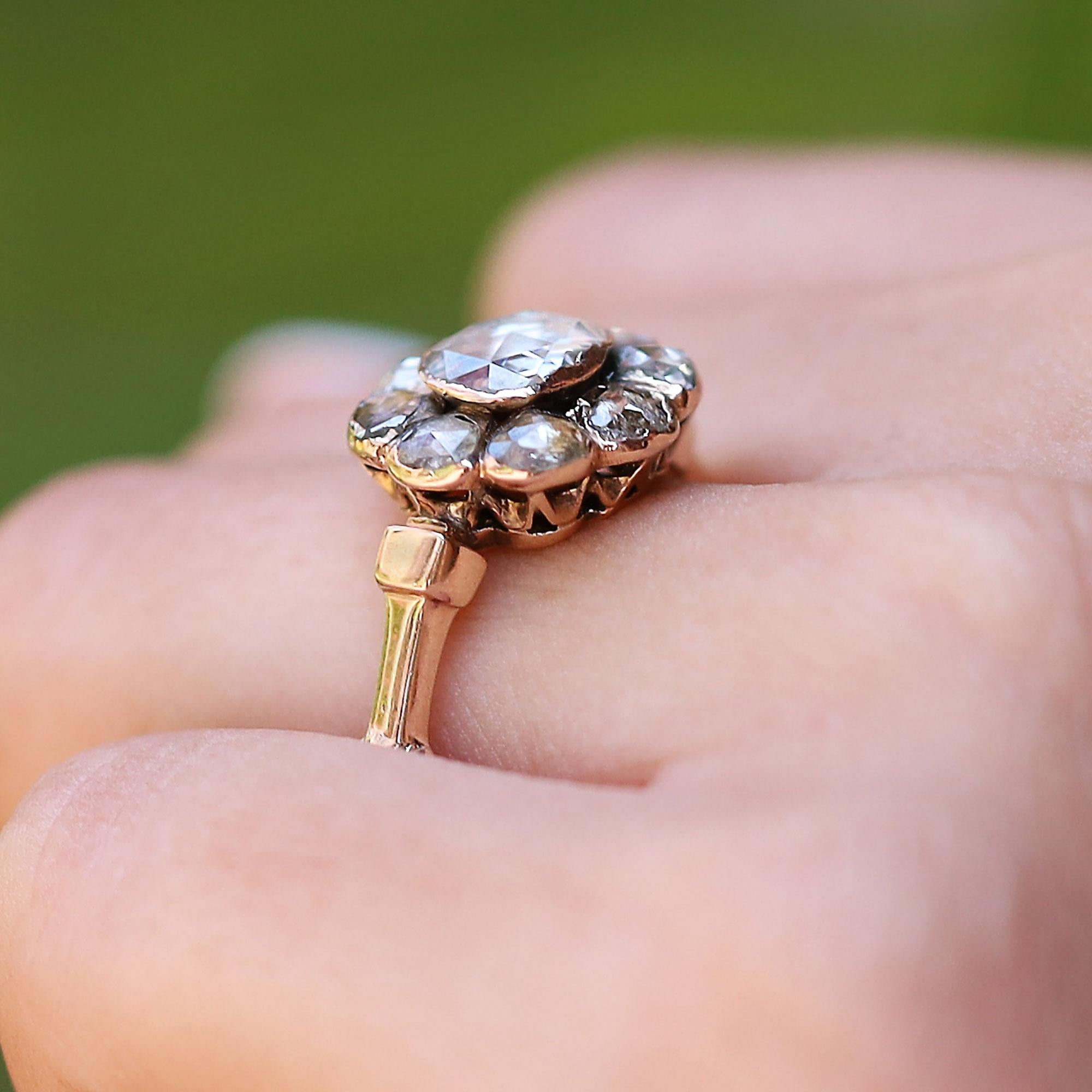 200 Year Old Georgian Rose Cut Diamond Engagement Ring