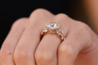 Georgian Style Antique 2.64 Carat Rose Cut Diamond Rose Gold Engagement Ring
