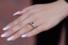 GIA Certified 1.46 Carat No Heat Ruby & Diamond Art Deco Engagement Ring