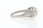 GIA Certified 3/4 Carat Diamond Art Deco Antique Filigree Engagement Ring